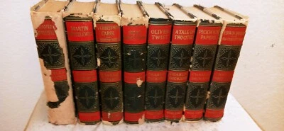 Antique c1867-1870 RARE Charles Dickens Book Set Vol 1-8 Books Inc. Estate Books - Image 1 of 4