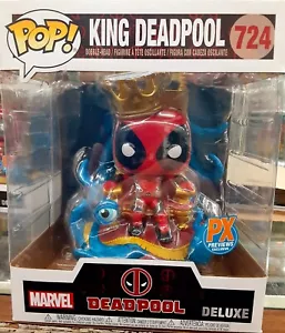 DELUXE KING DEADPOOL ON THRONE PX ANTEPRIME ESCLUSIVA FIGURA POP FUNKO #724 - Foto 1 di 3