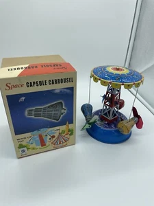 Klassisches Raumkapselkarussell - 6" Blechspielzeug zum Aufziehen, MS631, Neu im Karton schwer zu finden! - Bild 1 von 6
