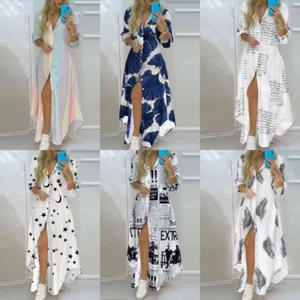 Women's Boho Floral Off Shoulder Spaghetti Strap Chiffon Dress – Summer Beach - Bild 1 von 11