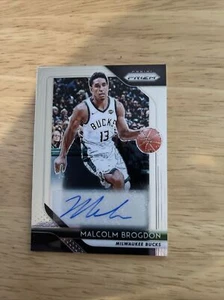 2018-19 PANINI PRIZM MALCOLM BROGDON BASE PRIZM AUTO AUTOGRAPH CARD #S-MBG - Picture 1 of 6
