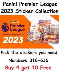 Panini Premier League 2023 Aufkleber Sammlung Wählen Sie, welche Aufkleber Sie benötigen 316-636 - Bild 1 von 3