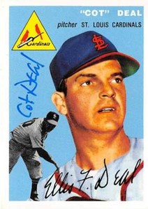 Cot Deal autographed Baseball Card (Cardinals) 1994 1954 Topps Archives #192