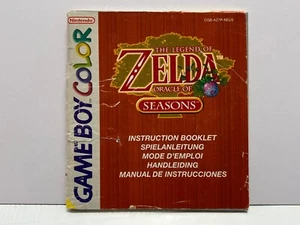 Notice Nintendo GameBoy Color Legend Zelda Oracle Seasons Instruction Booklet - Imagen 1 de 3