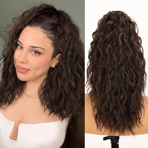 18Inch Wavy Curly Hair Claw Clip Ponytail Clip In Drawstring Ponytail Extension - Picture 1 of 30