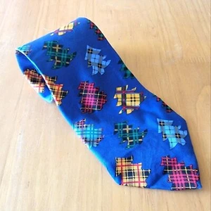 Vintage Chaps Ralph Lauren Weihnachtsbaum Krawatte 100% Seide - Bild 1 von 5