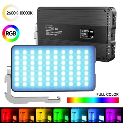 Panel de luz de video LED Pixel G3 RGB 2600k-10000K 360 colores para cámara vlog video Foto 1 de 4