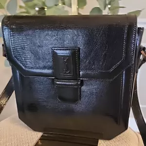 Yves Saint Laurent Classic YSL Shoulder Bag Leather Black Vintage - Picture 1 of 12