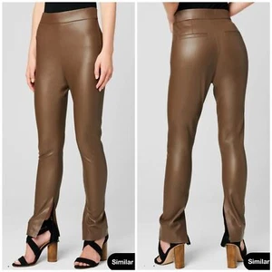 Blank NYC Women’s NWT Love Much Soft Vegan Leather Leggings In Brown Size 26 New - Picture 1 of 7