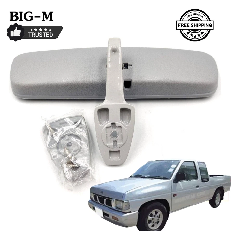 Interior Cabin Grey Rear View Mirror For Nissan Big-m D21 Hardbody 1994 97 — 第 1/4 张图片