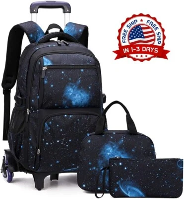 Maletín con ruedas portátil.Mochila infantil con ruedas para niños 3 piezas NUEVO Foto 1 de 4