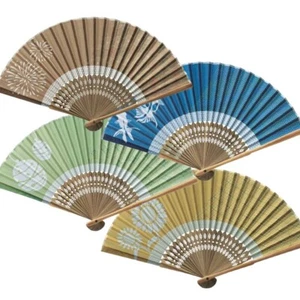 Japanese Cool Fan, Classical Design, Lightweight, Set of 4 Designs - Picture 1 of 7