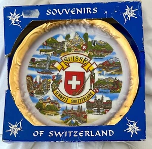 RARE Alberto Mobaco Switzerland Souvenir Wall Hanging Plate in Original Box - Picture 1 of 3