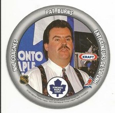 1993-94 Kraft Peanut Butter Discs Pat Burns NHL Coaches #4 Mint
