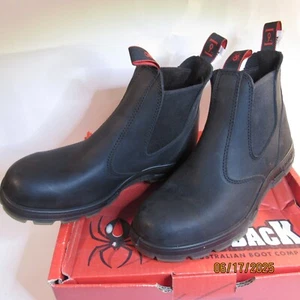 Redback Easy Escape Oil Kip UBOK Elastic Sided Soft Toe Work Boots Black - Picture 1 of 4