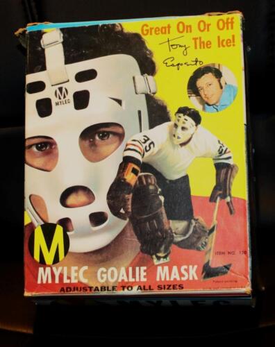 Tony Esposito Mylec Hockey Goalie Autograph Mask with Box Chicago Blackhawks!
