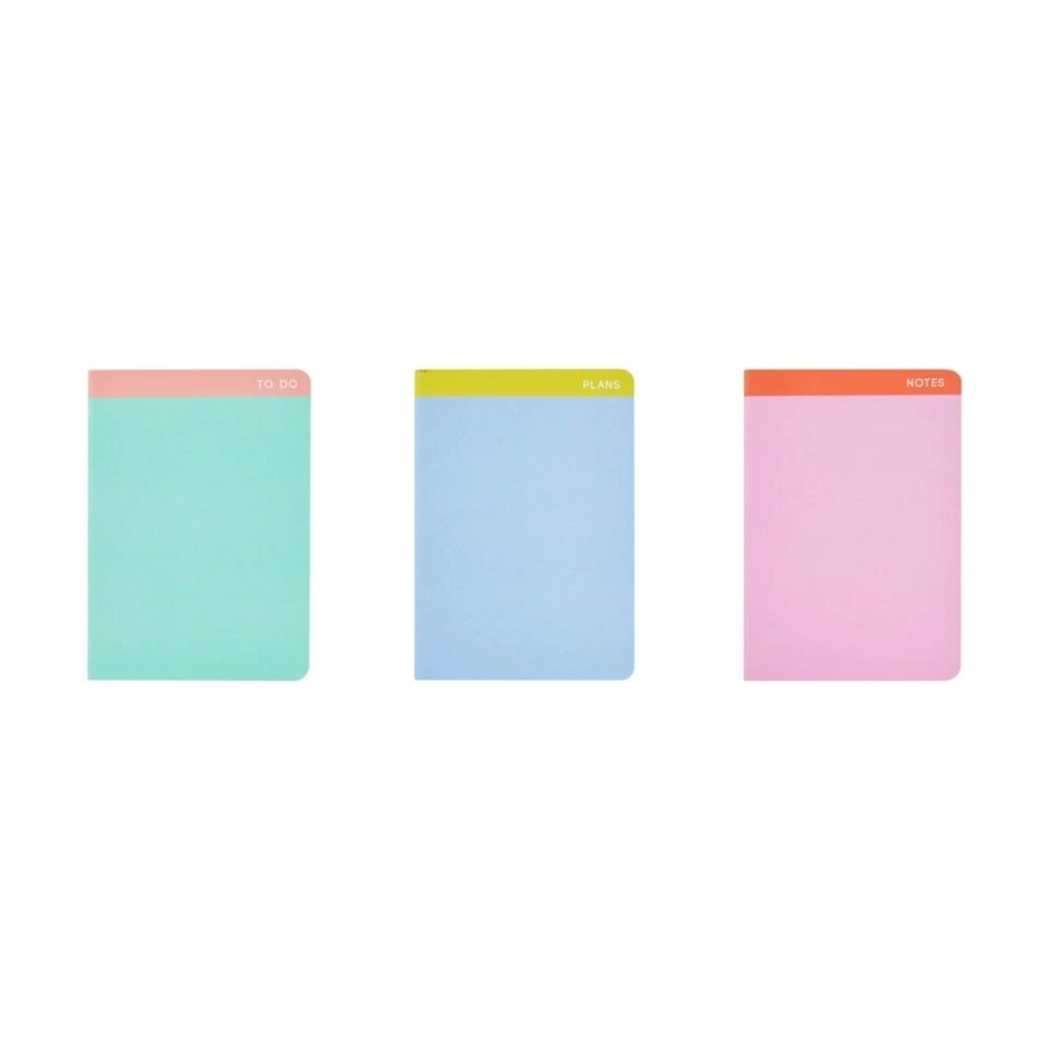 3 Pack Pocket Notebook Set Ruled Pages Pocket Notepad School Office Stationery - image 1 of 4