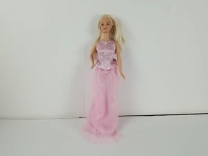 Used VTG 1991 Blonde Barbie With Hollywood Fashion #25755 Elegant Pink Dress. - Picture 1 of 11