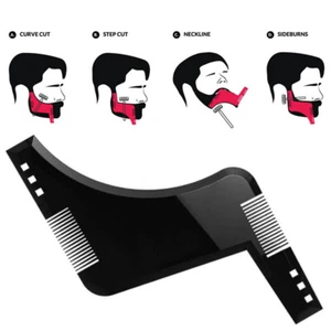 Bart Schablone Rasur Rasier Bartpflege Rasierer Barber Kamm Herren Männer Hals - Bild 1 von 4