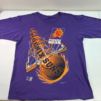 Vintage Phoenix Suns Tee Shirt Mens Extra Large Purple Magic Johnson NBA - Image 1 of 2