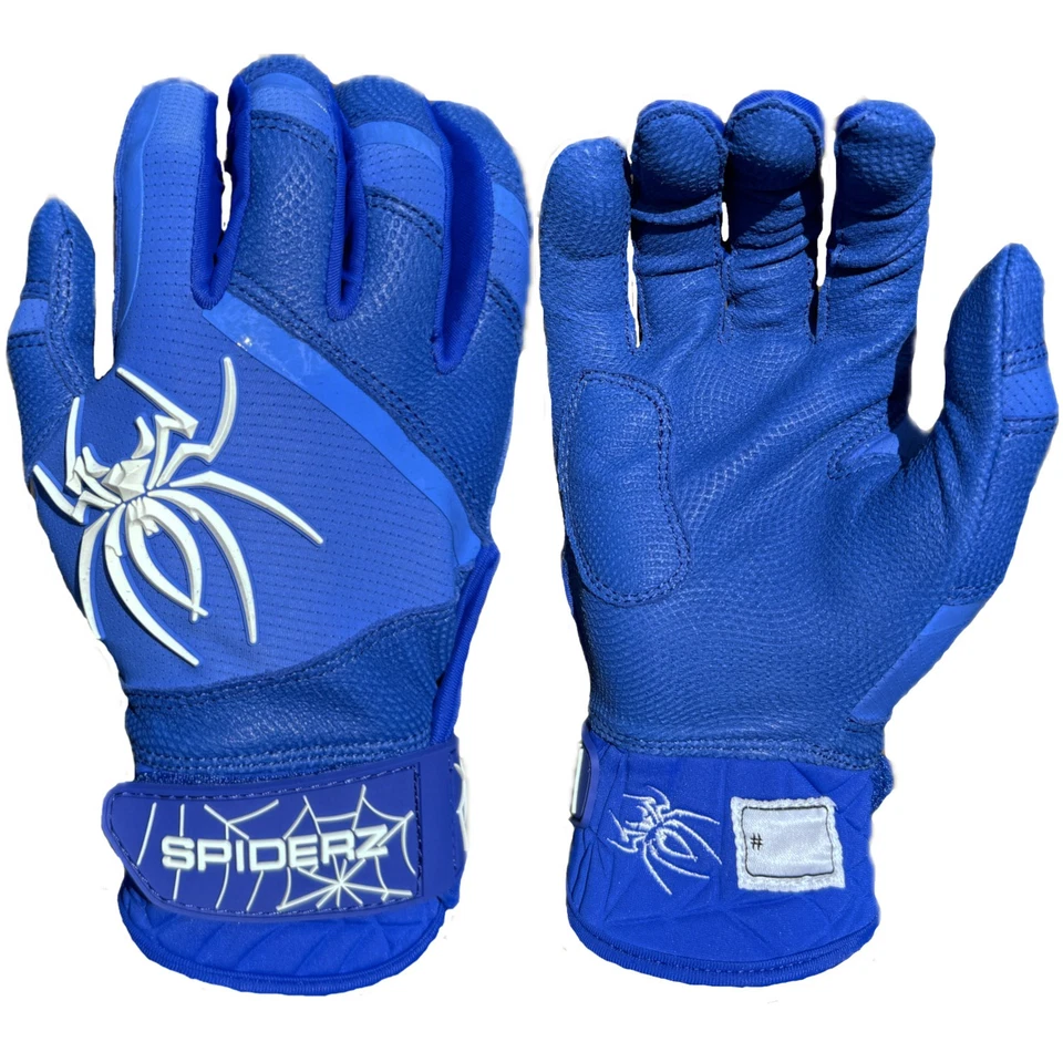 Guantes de bateo de béisbol/softbol Spiderz 2025 PRO PREMIER para adultos, reales/blancos XXL - Imagen 1 de 1