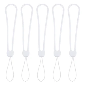 5Pcs Cordon de Poignet, Bracelet en Silicone Lanière de Poignet Blanc - Photo 1/6