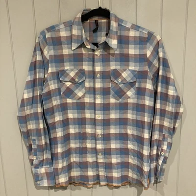 Nudie Jeans Shirt Mens Medium Button Up Check Cotton Long Sleeve Casual - image 1 of 4