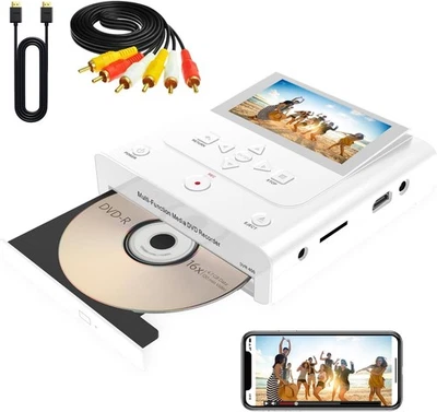 Grabadora de DVD multimedia convertidor multifunción para VHS, VCR, tarjeta, USB, grabación de TV Foto 1 de 4