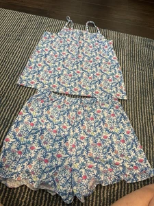 Vineyard Vines Girls XL 16 Flamingo Tropical Summer Pajama Set - Picture 1 of 6