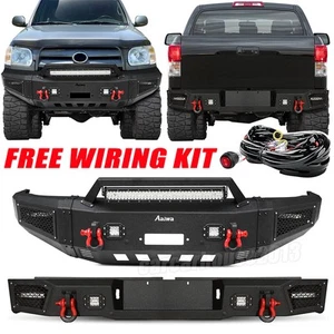 For 2000-2006 Toyota Tundra Front Rear Bumper W/Winch Plate & LED & Wire Combo - Picture 1 of 21