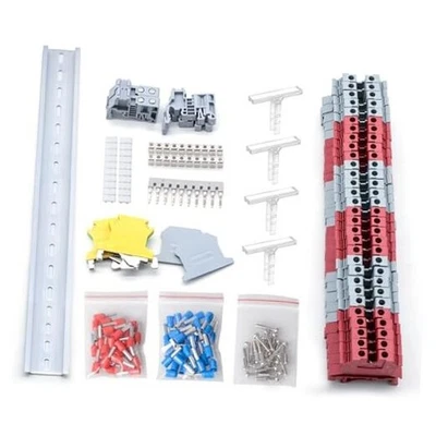 Terminal Block Kit, Rail Combined Terminal Block, Rail Type Voltage Red & Grey - Image 1 of 4