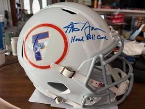 STEVE SPURRIER SIGNED FLORIDA GATORS THROWBACK REPLICA HELMET HEAD BALL COACH - Picture 1 of 4