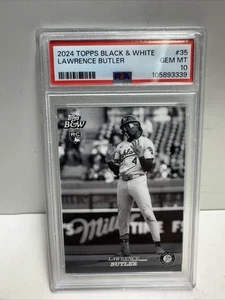 2024 Topps Black and White LAWRENCE BUTLER RC Athletics #35 Rookie PSA 10 - Foto 1 di 2