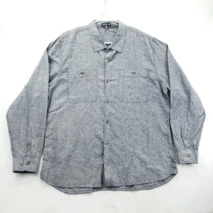 Toad&Co Hemd Herren XXL Blau Taj Hanf Langarm Slim Fit Knopfleiste Chambray - Bild 1 von 11