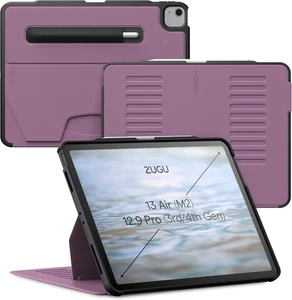 ZUGU Case for iPad Air 13" M2 2024 / Pro 12.9" 3rd/4th Gen & Slim Cover Berry - Picture 1 of 16