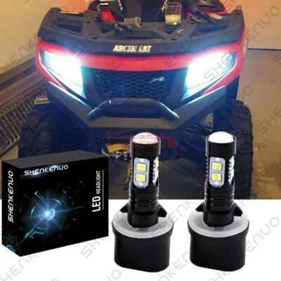 2x 80W 6000K  LED HEADLIGHT BULB FOR ARCTIC CAT 250 300 400 500 650 Foto 1 de 4