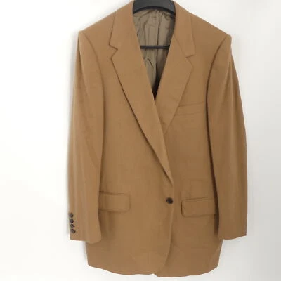 Blazer vintage Martin Greenfield 100 % cachemir hecho a medida marrón 46L Foto 1 de 4