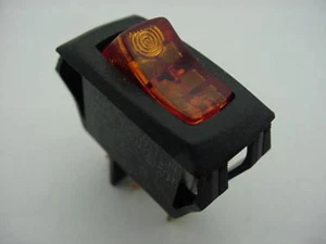 Interruptor de palanca Carling SPST LRA911-C T55 ámbar iluminado 240 V se envía el mismo día - Imagen 1 de 3