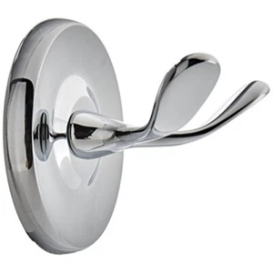 Elizabethan Classics Chrome Double Robe Hook, Solid Brass, Bathroom Wall, Door - Picture 1 of 1