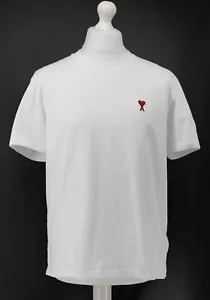 AMI ALEXANDRE MATTIUSSI COTTON MENS BOXY TEE T SHIRT WHITE RRP £150 AD - Picture 1 of 10