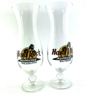 (2) HARD ROCK CAFE PILSNER STYLE BEER GLASS - Philadelphia & Baltimore - Picture 1 of 6