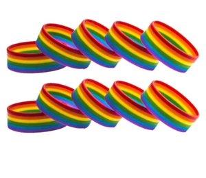 1 Stück: LGBT+ Pride Regenbogen Armband aus Silikon - Bild 1 von 1