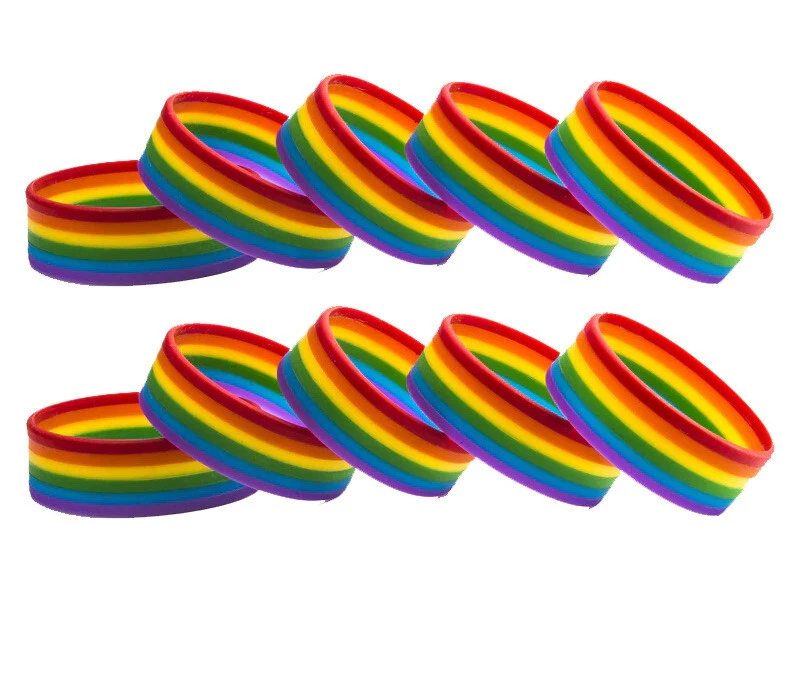 1 Stück: LGBT+ Pride Regenbogen Armband aus Silikon - Bild 1 von 1