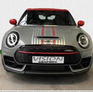 Mini Cooper Bonnet Stripes, stripes for hood, racing decoration decals, adhesive - Picture 1 of 2