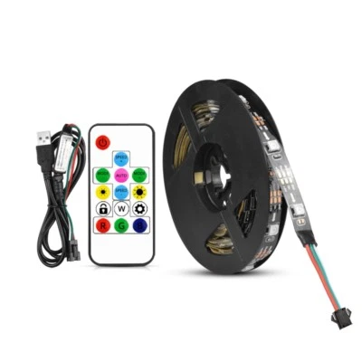 WS2812B Addressable LED Strip 5V USB LED Strip Light 5050 Diode LED Lamp TV - Image 1 of 4