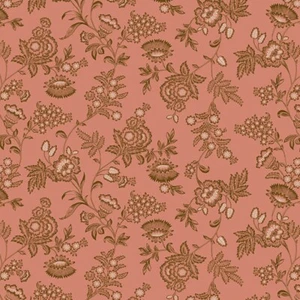 Henry Glass Chocolate Covered Cherries Fancy Leaves Pink Cotton Fabric By Yard - Picture 1 of 1