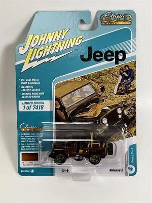 Jeep CJ5 Moca Marrone Poly 1:64 Scala Johnny Lightning JLCG025A - Immagine 1 di 4