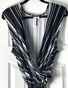 Mono para mujer Emma & Michele blanco y rayas negras pierna ancha talla XL - Imagen 1 de 17