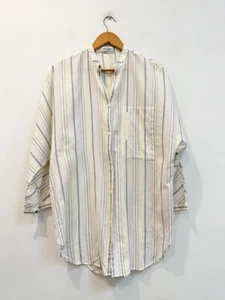 Designer Equipment Femme Size S Oversize Stripe Cotton Chic Women's Shirt - Picture 1 of 5