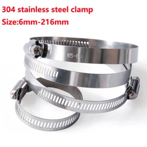 304 Stainless Steel Hose Clips Pipe Clamps -jubilee Type O Clips 304ss 6mm-216mm - Picture 1 of 6